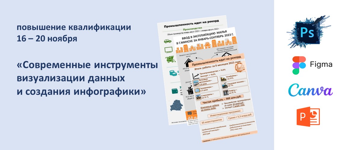 Повышение квалификации по программе «Современные инструменты визуализации данных и создания инфографики». СТАРТ – 16 ноября